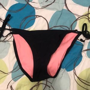 black tie string bikini bottom